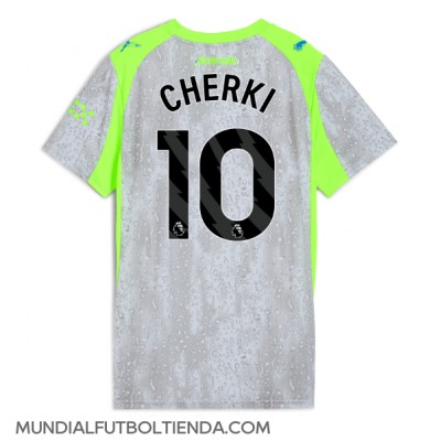 Camiseta Manchester City Rayan Cherki #10 Tercera Equipación Replica 2025-26 para mujer mangas cortas Camiseta Manchester City Rayan Cherki #10 Tercera Equipación Replica 2025-26 para mujer mangas cortas